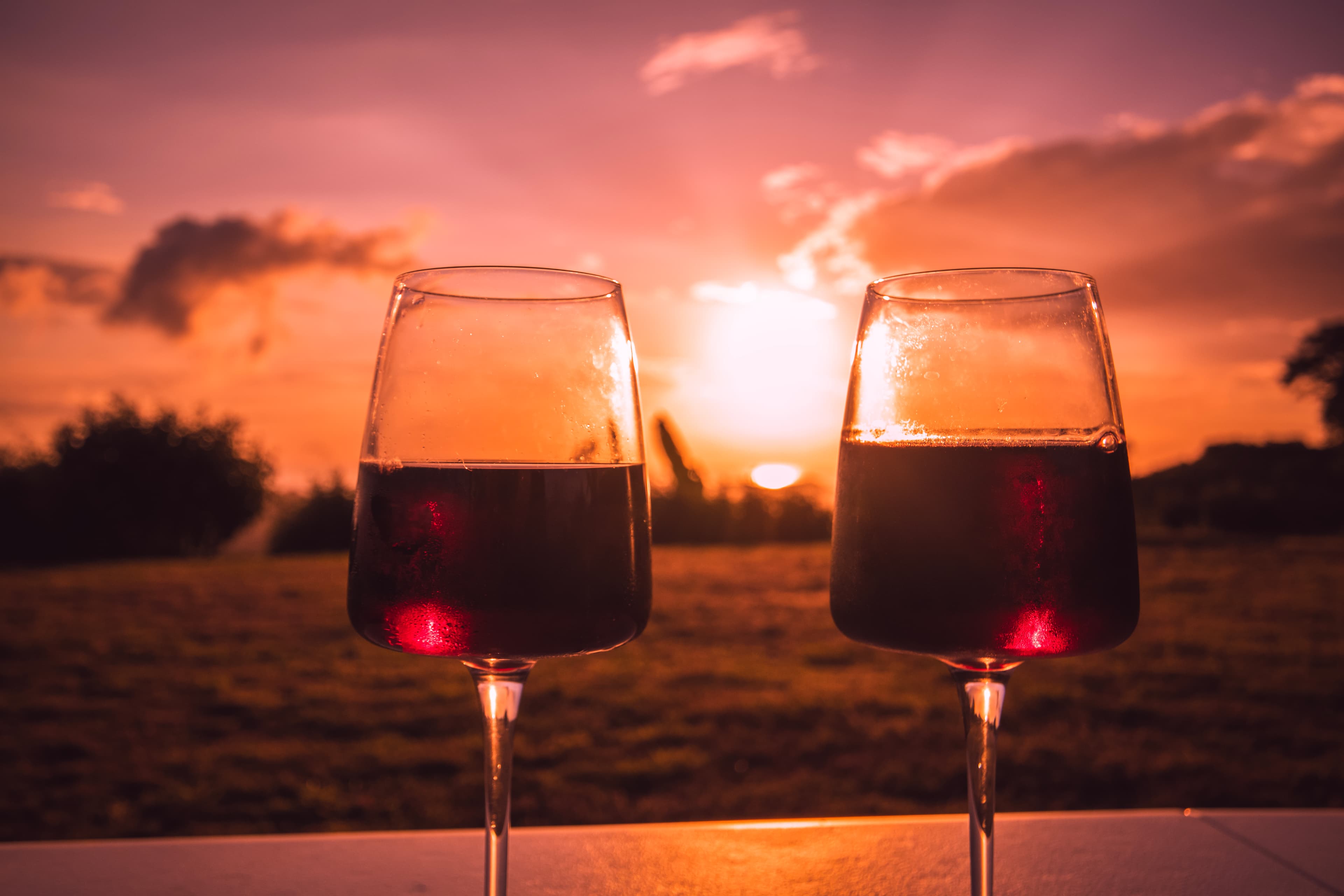 Wine-light sunset over the coffee plantations at Hacienda Chinampas, Guanacaste