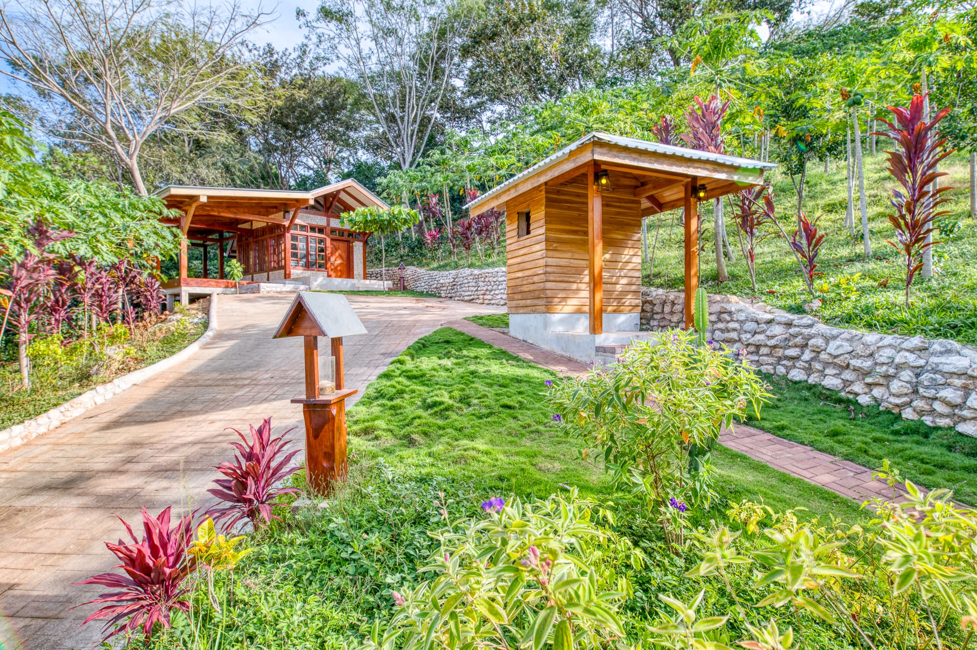 Path toward the river on the twenty acres at Hacienda Chinampas